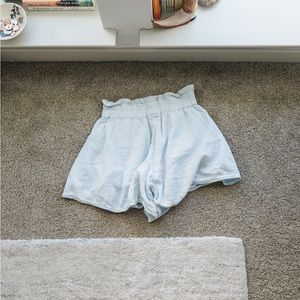 The Handloom baby blue shorts; gently used, size Small/Medium